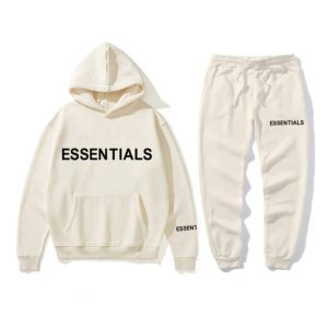 Essentials Spring Hoodie Tracksuit Cream