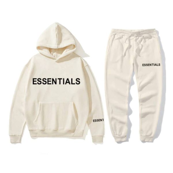 Essentials Spring Hoodie Tracksuit Cream