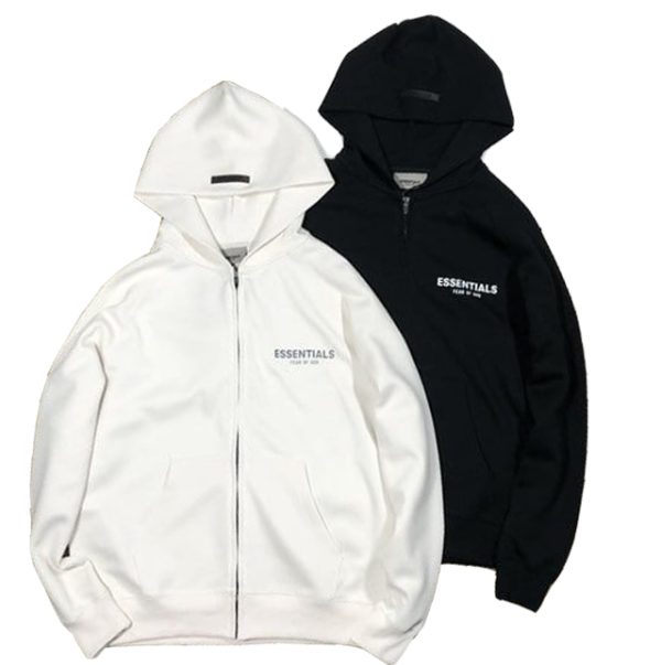 Essentials Fear of God Zip-up Oversized Hoodie
