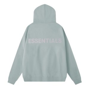 Fear of God Essentials Classic Fleece Reflective Hoodie Green