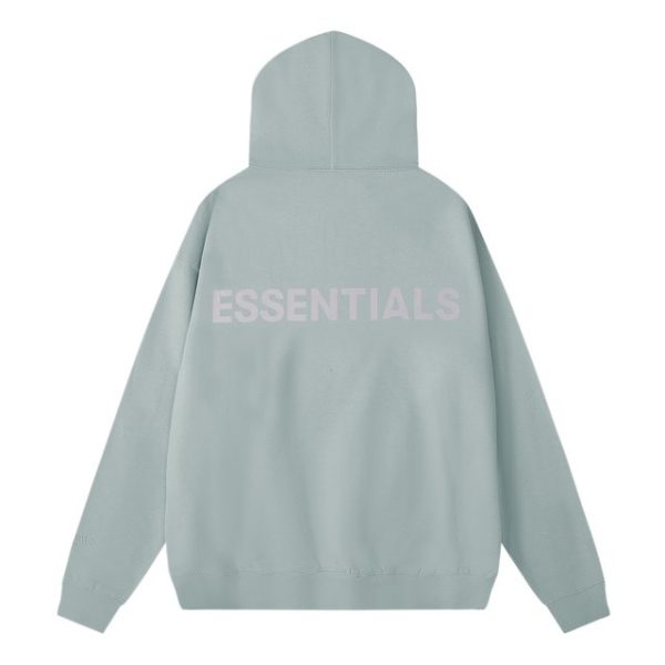 Fear of God Essentials Classic Fleece Reflective Hoodie Green
