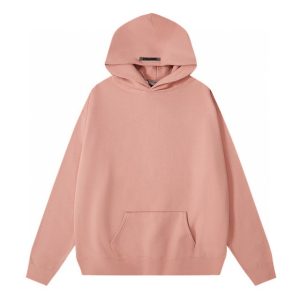 Fear of God Essentials Classic Fleece Reflective Hoodie pink