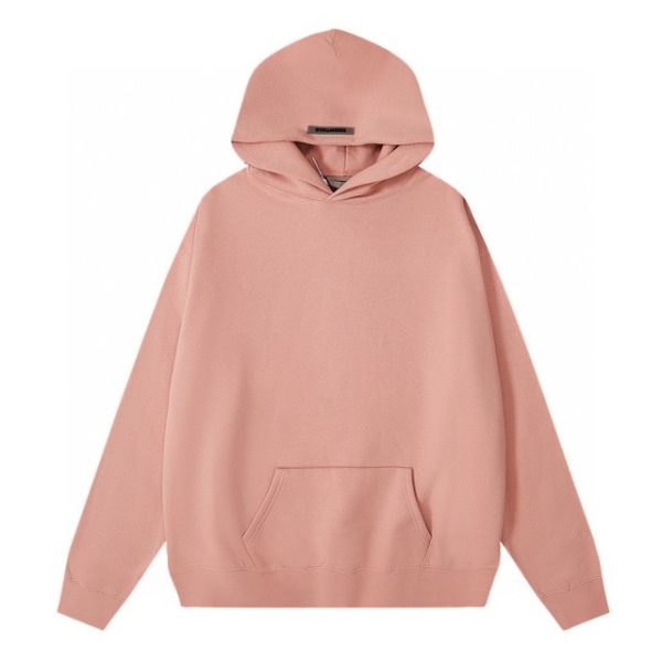 Fear of God Essentials Classic Fleece Reflective Hoodie pink