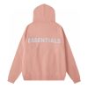 Fear of God Essentials Classic Fleece Reflective Hoodie pink