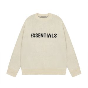 Essentials Classic Round Neck Sweater Apricot