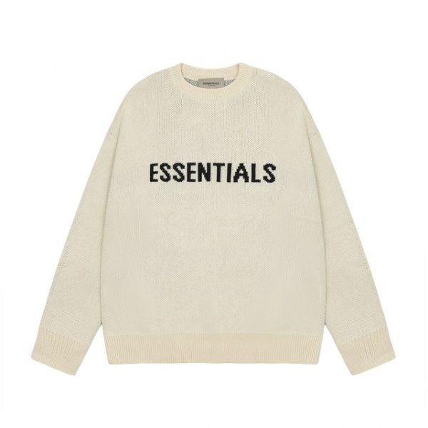 Essentials Classic Round Neck Sweater Apricot