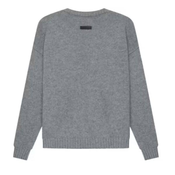 Essentials Overlapped Gray Sweater