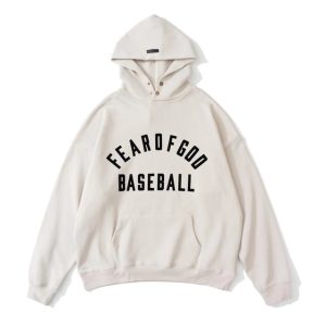 Fear of God Essentials Baseball Hoodie white