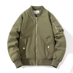 Essentials Bomber Baseball Jacket Green