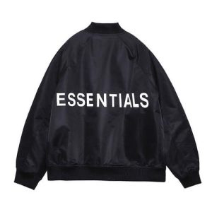 Essentials Bomber Baseball Jacket Black