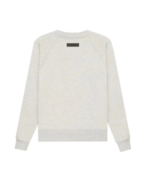 Essentials 1977 Flocked Round Neck Sweatshirt Light Oatmeal