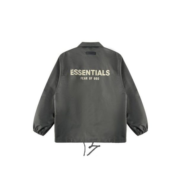 Essentials Fear of God Coach Windbreaker Jacket off Black