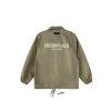 Essentials Fear of God Coach Windbreaker Jacket Olive Green
