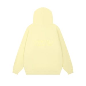 Essentials Fear of God Full Zip Up Hoodie Yellow