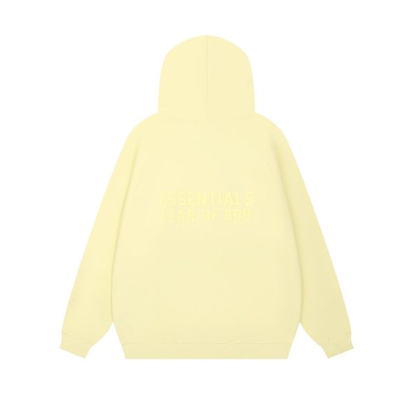 Essentials Fear of God Full Zip Up Hoodie Yellow