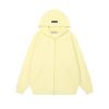 Essentials Fear of God Full Zip Up Hoodie Yellow