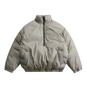Essentials Fear of God Half Zip Jacket Gray