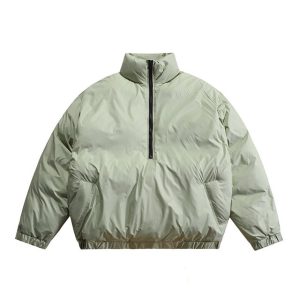 Essentials Fear of God Half Zip Jacket Light Green