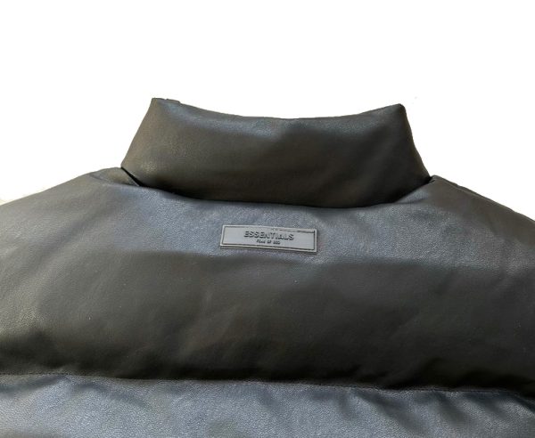Essentials Fear of God Leather Jacket Black