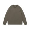 Essentials Casual Round Neck Sweatshirt Brown