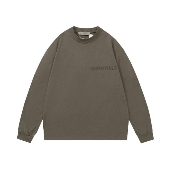 Essentials Casual Round Neck Sweatshirt Brown