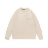 Essentials Casual Round Neck Sweatshirt Egg Shell White