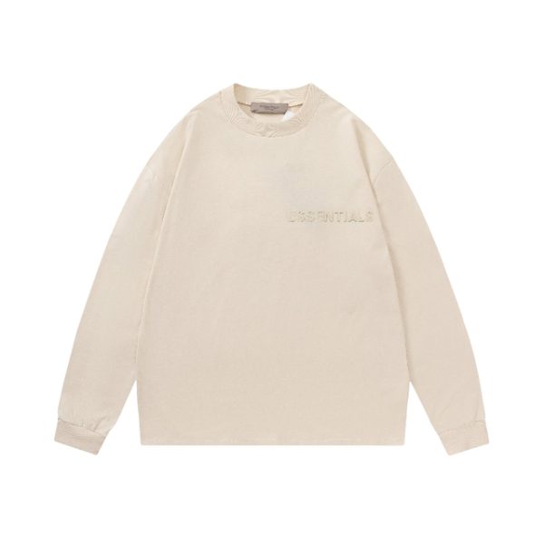 Essentials Casual Round Neck Sweatshirt Egg Shell White