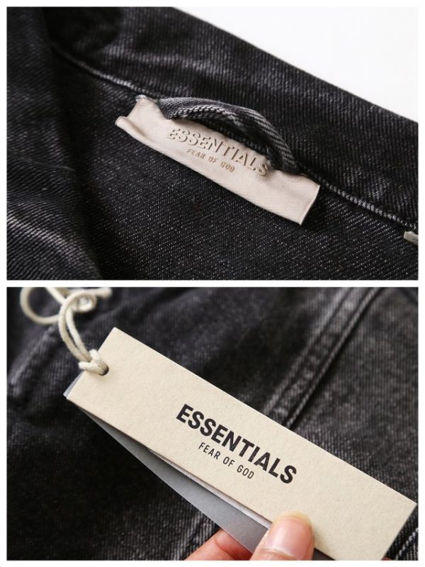 Fear of God Essentials Black Denim Jacket