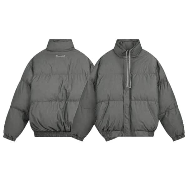 Fear of God Essentials Puffer Jacket Dark Gray - Image 2
