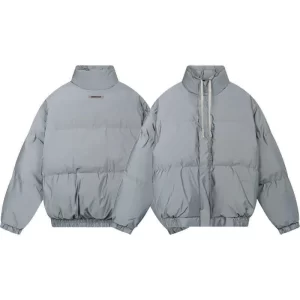 Fear of God Essentials Puffer Jacket Light Gray