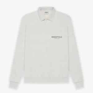 Fear of God Essentials Long Sleeve Polo Sweatshirt Gray