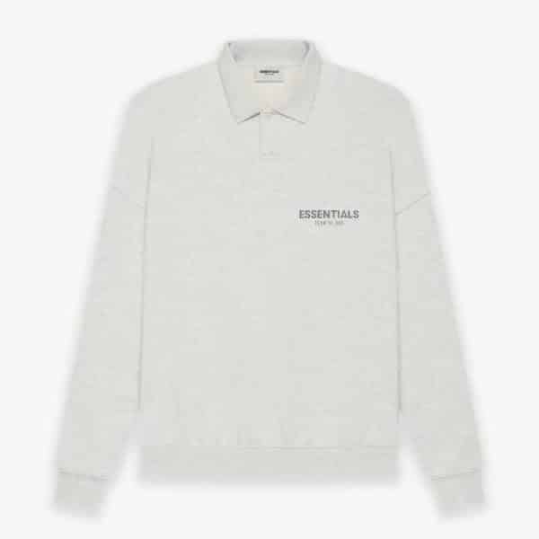 Fear of God Essentials Long Sleeve Polo Sweatshirt Gray