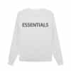 Essentials Overlapped Gray Sweater White